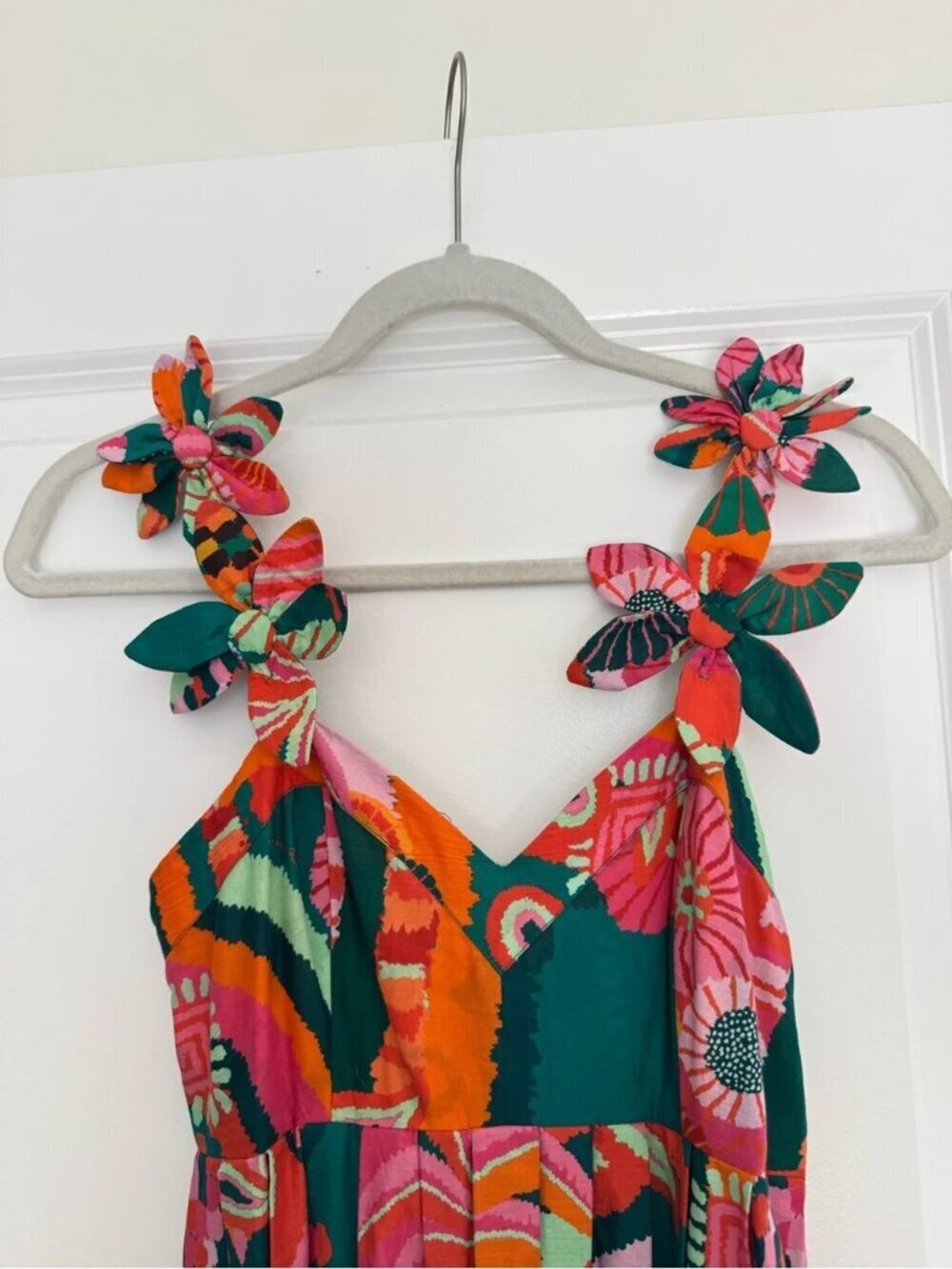 FARM Rio x Anthropologie Pleated Palm Midi Dress - Picture 8 of 9